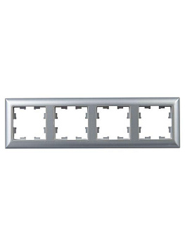 Рамка 4-м BRITE РУ-4-Бр алюм./алюм. IEK BR-M42-12-K47