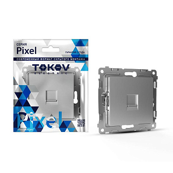 Розетка телефонная 1-м СП Pixel RJ11 механизм алюм. TOKOV ELECTRIC TKE-PX-RT1-C03 Розетка телефонная 1-м СП Pixel RJ11 механизм алюм. TOKOV ELECTRIC TKE-PX-RT1-C03