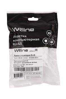 Розетка компьютерная RJ-45 WR-WS-8P8C-C5E-SH-2 кат. 5e экранир. двойная внешняя Dual IDC бел. WRline 505218 Розетка компьютерная RJ-45 WR-WS-8P8C-C5E-SH-2 кат. 5e экранир. двойная внешняя Dual IDC бел. WRline 505218
