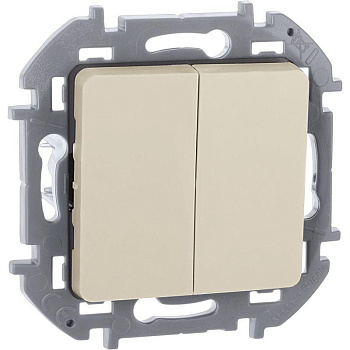 Механизм выключателя 2-кл. Inspiria 10А IP20 250В 10AX сл. кость Leg 673621