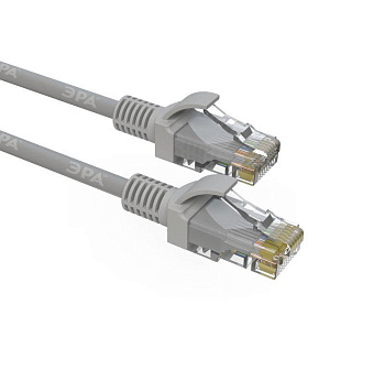 Патч корд U/UTP кат.5e PC-1U-A 1м сер. Simple Эра Б0051370 Патч корд U/UTP кат.5e PC-1U-A 1м сер. Simple Эра Б0051370