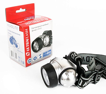 Фонарь налобный LED 5353 (19LED 4 режима; 3хR03 метал.) Ultraflash 10262 Фонарь налобный LED 5353 (19LED 4 режима; 3хR03 метал.) Ultraflash 10262