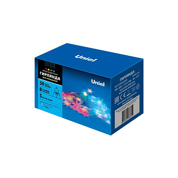 Гирлянда LED "Снежинки-3" ULD-S0500-050/DTA MULTI IP20 SNOWFLAKES-3 5м 50 диодов разноцвет. свет провод прозр. Uniel UL-00007195 Гирлянда LED "Снежинки-3" ULD-S0500-050/DTA MULTI IP20 SNOWFLAKES-3 5м 50 диодов разноцвет. свет провод прозр. Uniel UL-00007195