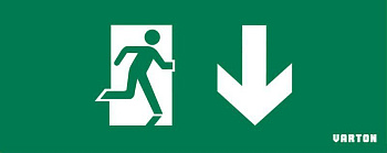 Знак "фигура/стрелка вниз" для аварийного светильника IP20 VARTON V1-R0-70354-21A01-2009