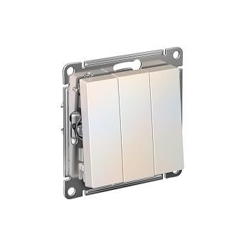 Механизм выключателя 3-кл. СП AtlasDesign 10А IP20 (сх. 1+1+1) 10AX жемчуж. SchE ATN000431