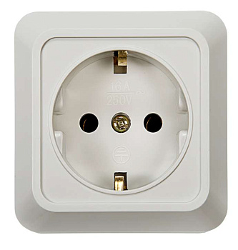Розетка 1-м BOLLETO с заземл. накл. 7028 бел. ASD / IN HOME 4680005959792 Розетка 1-м BOLLETO с заземл. накл. 7028 бел. ASD / IN HOME 4680005959792