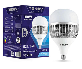 Лампа светодиодная 100Вт HP 6500К E40/Е27 176-264В TOKOV ELECTRIC TKE-HP-E40/E27-100-6.5K Лампа светодиодная 100Вт HP 6500К E40/Е27 176-264В TOKOV ELECTRIC TKE-HP-E40/E27-100-6.5K