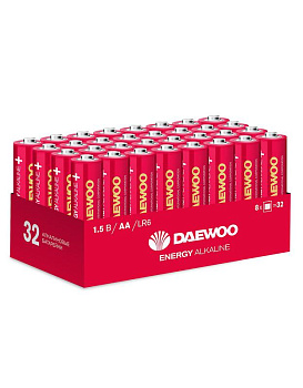 Элемент питания алкалиновый AA/LR6 1.5В Energy Alkaline 2021 Pack-32 (уп.32шт) DAEWOO 5030053 Элемент питания алкалиновый AA/LR6 1.5В Energy Alkaline 2021 Pack-32 (уп.32шт) DAEWOO 5030053