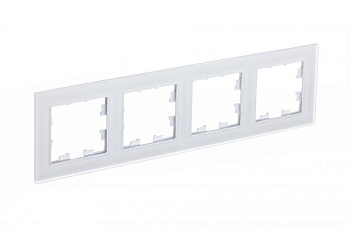 Рамка 4-м AtlasDesign Nature матов. стекло бел. SchE ATN330104