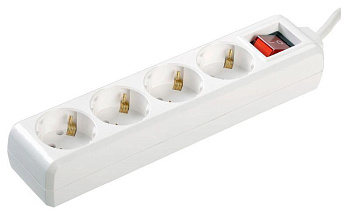 Удлинитель 4х5м с заземл. 16А IP20 У04К с выкл. 2P+PE IEK WYP10-16-04-05-ZK-N