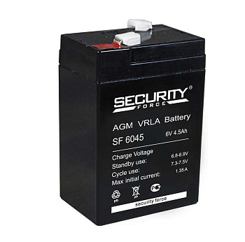 Аккумулятор 6В 4.5А.ч Security Force SF 6045 Аккумулятор 6В 4.5А.ч Security Force SF 6045