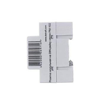 Розетка 16А 220В 2P+PEN на DIN-рейку PM-102 SchE 18012DEK