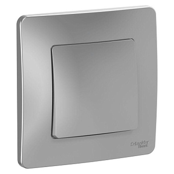 Переключатель проходной 1-кл. СП Blanca 10А IP20 (сх. 6) 250В алюм. SchE BLNVS010603