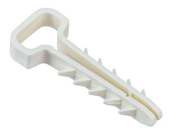 Дюбель-хомут 6х14мм для плоского кабеля нейлон бел. (уп.25шт) IEK UDH14-06-14-025-K01