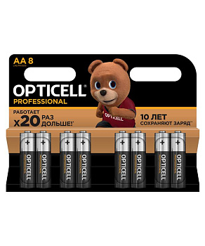 Элемент питания алкалиновый AA/LR6 (блист. 8шт) Professional Opticell 5052007 Элемент питания алкалиновый AA/LR6 (блист. 8шт) Professional Opticell 5052007