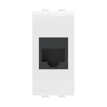 Розетка компьютерная 1-м СП Brava 1мод. RJ45 5E (разъем Hyperline) бел. DKC 76654B Розетка компьютерная 1-м СП Brava 1мод. RJ45 5E (разъем Hyperline) бел. DKC 76654B