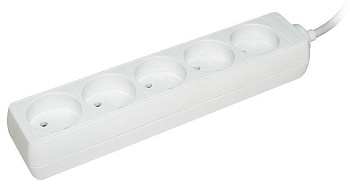 Удлинитель 5х5м без заземл. 10А IP20 У5 ПВС 2х0.75 IEK WYP10-06-05-05-N