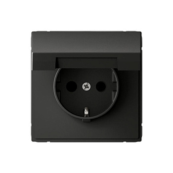 Розетка ArtGallery 16А IP20 с заземл. защ. шторки с крышкой механизм базальт SE GAL001446