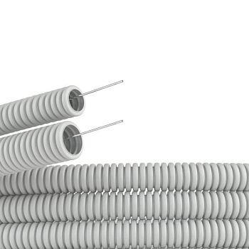 Труба гофрированная ПВХ d40мм c протяж. сер. (уп.20м) DKC 91940 Труба гофрированная ПВХ d40мм c протяж. сер. (уп.20м) DKC 91940
