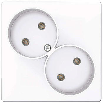 Розетка 2-м СП Simon24 16А IP20 2х2P без защ. шторок механизм бел. Simon 2450457-030