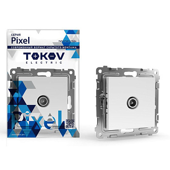 Коннектор TV СП Pixel механизм бел. TOKOV ELECTRIC TKE-PX-A1C-C01 Коннектор TV СП Pixel механизм бел. TOKOV ELECTRIC TKE-PX-A1C-C01