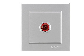 Розетка телевизионная проходная TV СП Karea 16А IP20 серебр. Makel 56065007 Розетка телевизионная проходная TV СП Karea 16А IP20 серебр. Makel 56065007
