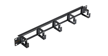 Органайзер кабельный 19дюйм 1U глубина колец 40мм метал. с отверстиями в опорной планке черн. (уп.2шт) NIKOMAX NMC-OK400H-1U-BK-2 