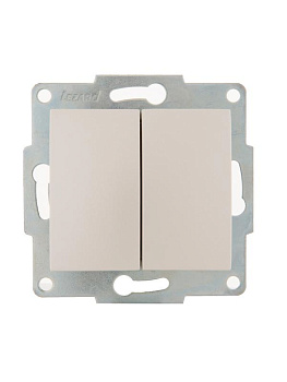 Механизм выключателя 2-кл. 1п СП Karina 10А IP20 жемчуж./бел. перламутр. LEZARD 707-3088-101