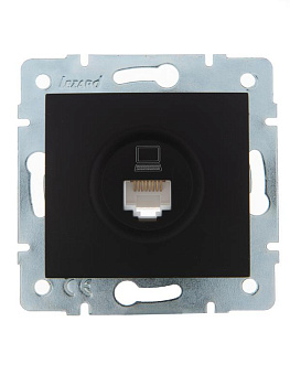 Механизм розетки компьютерн. 1-м СП KARINA RJ45 черн. бархат LEZARD 707-4288-139 Механизм розетки компьютерн. 1-м СП KARINA RJ45 черн. бархат LEZARD 707-4288-139