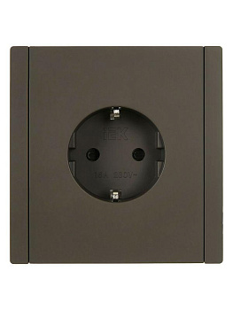 Розетка СП FORTE&PIANO FP315 16А с заземл. защ. шторки винт. крепл. сер. IEK FP-R14-16-K03