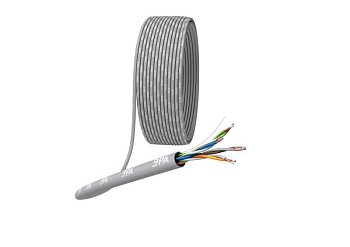 Кабель витая пара U/UTP кат.5e 4х2х24AWG solid CCA PVC SIMPLE сер. 305м (м) Эра Б0044434