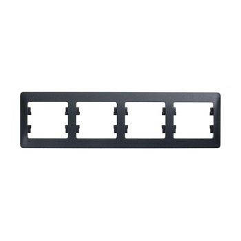 Рамка 4-м Glossa горизонт. антрацит SchE GSL000704