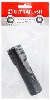 Фонарь 7102-ТН (черн. 1LED 1 реж 2XR03 ; блист-пакет) Ultraflash 11788