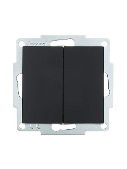 Механизм выключателя 2-кл. СП VESNA черн. бархат LEZARD 742-4288-101