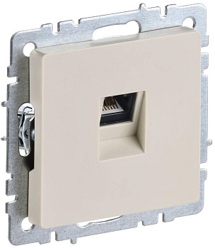 Розетка компьютерная СП RJ45 кат.5E BRITE РК10-БрКр беж. IEK BR-K10-1-K10 Розетка компьютерная СП RJ45 кат.5E BRITE РК10-БрКр беж. IEK BR-K10-1-K10