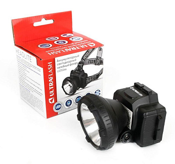 Фонарь налобный аккумуляторный LED 5366 (220В LED 2 режима; черн.) Ultraflash 11649 Фонарь налобный аккумуляторный LED 5366 (220В LED 2 режима; черн.) Ultraflash 11649