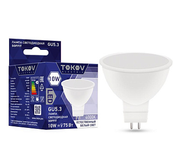 Лампа светодиодная 10Вт Soffit 4000К GU5.3 176-264В TOKOV ELECTRIC TKE-MR16-GU5.3-10-4K Лампа светодиодная 10Вт Soffit 4000К GU5.3 176-264В TOKOV ELECTRIC TKE-MR16-GU5.3-10-4K