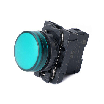 Лампа сигнальная SB5 в сборе модульная 22мм 24В DC зел. SE SB5AVB3