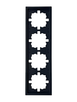 Рамка 4-мест. горизонт. ZIMA черн. бархат LEZARD 704-4200-149