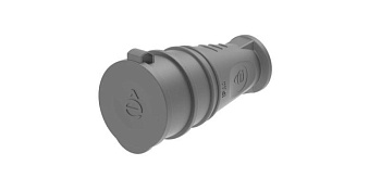 Розетка кабельная 2К+З MultiSet 16А/250В IP44 каучуковая черн. SE MST4002BK