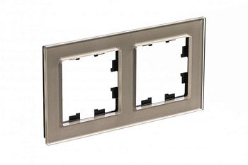 Рамка 2-м AtlasDesign Nature стекло шампань SchE ATN320502