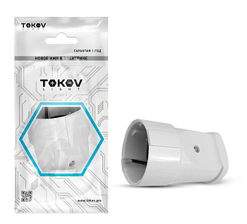 Розетка переносная 10А 250В с заземл. бел. TOKOV ELECTRIC TKL-STZ-C01