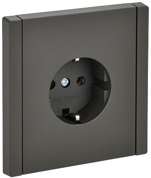 Розетка СП FORTE&PIANO FP316 16А с заземл. без защ. шторок винт. крепл. сер. IEK FP-R11-16-K03