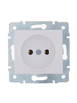 Механизм розетки 1-м СП Karina 16А IP20 без заземл. термопласт бел. LEZARD 707-0288-121B