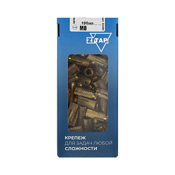 Анкер забиваемый латунный М8 (уп.100шт) коробка Tech-Krep 140599