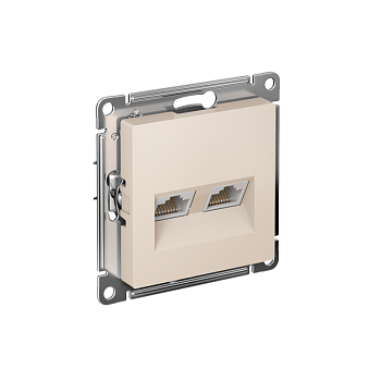 Розетка компьютерная 2-м AtlasDesign RJ45 кат.5E механизм беж. SchE ATN000285