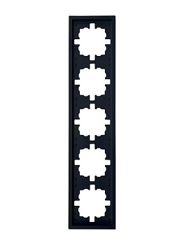 Рамка 5-мест. горизонт. ZIMA черн. бархат LEZARD 704-4200-150