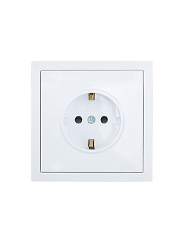 Розетка 1-мест. с защитн.шторк. СП ZIMA IP20 16А ПБТ безвинт. зажим бел. LEZARD 704-0288-124BQC