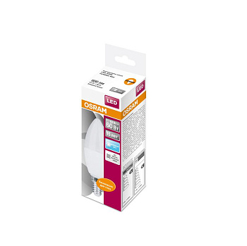 Лампа светодиодная LED Star Classic B 60 6.5W/840 6.5Вт свеча матовая 4000К нейтр. бел. E14 550лм 220-240В пластик. OSRAM 4058075134140 Лампа светодиодная LED Star Classic B 60 6.5W/840 6.5Вт свеча матовая 4000К нейтр. бел. E14 550лм 220-240В пластик. OSRAM 4058075134140