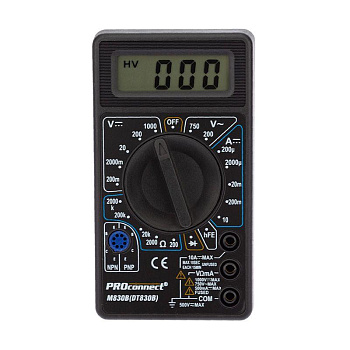 Мультиметр портативный M830B(DT830B) PROCONNECT 13-3011 Мультиметр портативный M830B(DT830B) PROCONNECT 13-3011